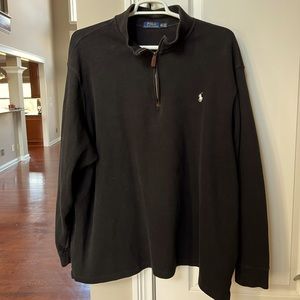 Polo Ralph Lauren 3XLT quarter zip sweater Black